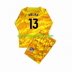 Orange Maillot de Foot Atlético Madrid Jan Oblak 13 Gardien Enfant 2023/24 ML